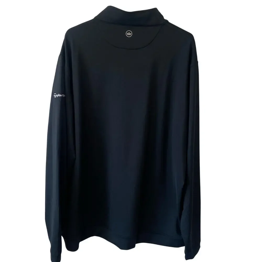 Peter Millar Crown Sport Perth Performance Pullover 1/4 Zip Black NEW Size 3XL